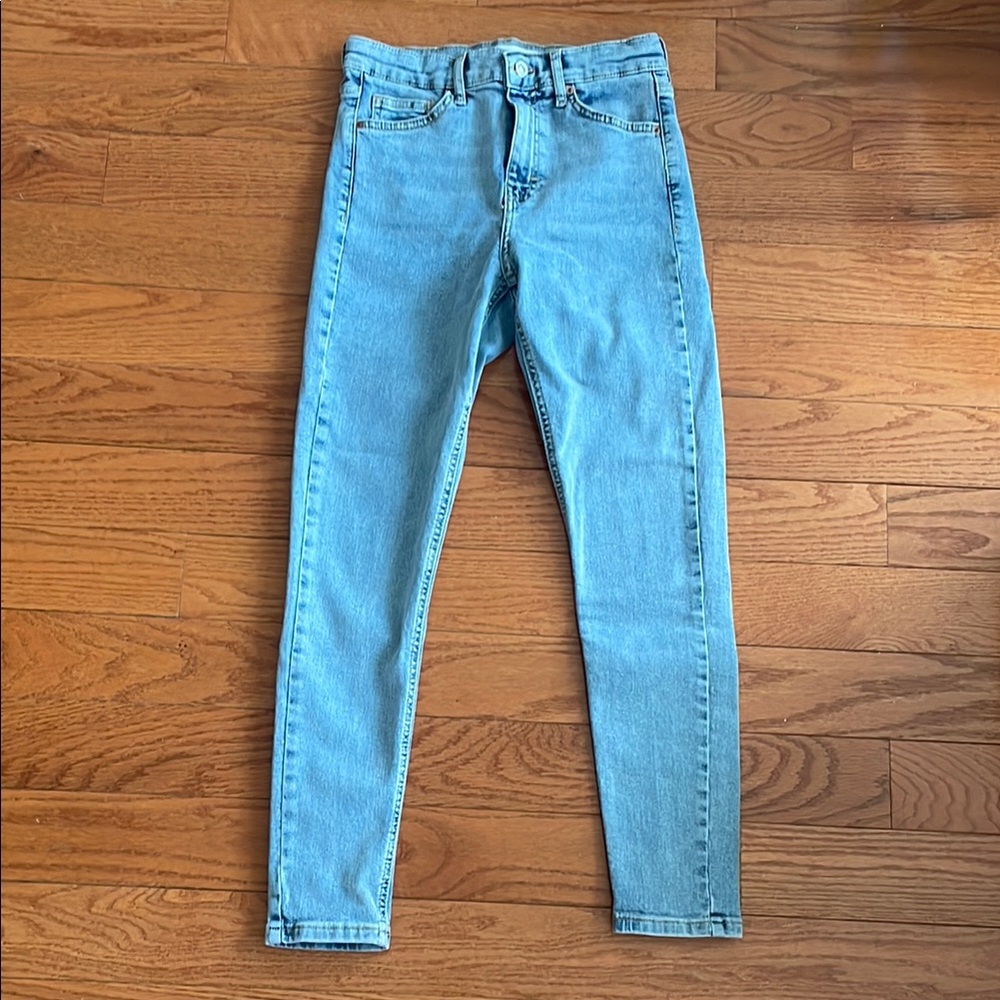 Topshop Jamie Light Blue Skinny Jeans, 26